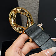 Fortok Chanel Leather Belt Black/Gold - 5