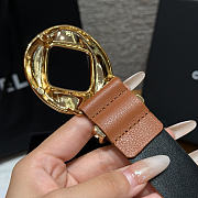 Fortok Chanel Leather Belt Cognac Brown/Gold - 4