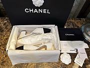 Fortok Chanel Tweed Slingback Shoes White - 2