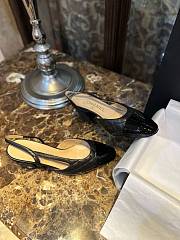 Fortok Chanel Quilted Slingback Heels Black - 3