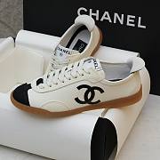 Fortok Chanel Calfskin Embossed Suede Sneakers  - 3