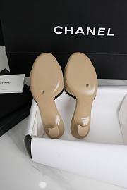 Fortok Chanel Lambskin CC Cutout Mules Beige - 5