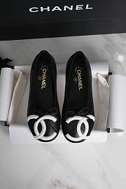 Fortok Chanel Coco Beach 2026 Black Lambskin Ballet Flats - 1