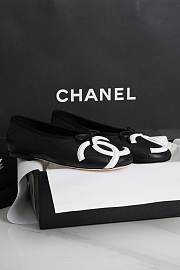 Fortok Chanel Coco Beach 2026 Black Lambskin Ballet Flats - 6