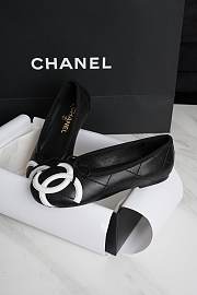 Fortok Chanel Coco Beach 2026 Black Lambskin Ballet Flats - 5