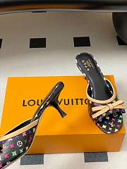 Fortok Louis Vuitton x Takashi Murakami 6AM Mules Bow Black - 4