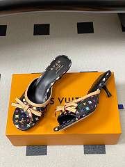 Fortok Louis Vuitton x Takashi Murakami 6AM Mules Bow Black - 3