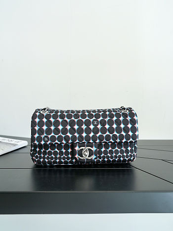 Fortok Chanel Polka-dot Nylon Flap Bag 3D Optical-illusion Dot Print 26*15cm