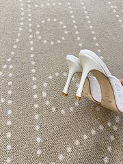 Fortok Jimmy Choo White Lace-trimmed Pointed-toe Mules 10cm - 6