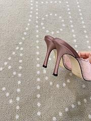 Fortok Jimmy Choo Pink Lace-trimmed Pointed-toe Mules 10cm - 4