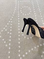 Fortok Jimmy Choo Black Lace-trimmed Pointed-toe Mules 10cm - 5