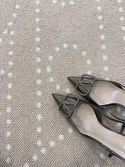 Fortok Valentino Patent Leather Slingback Pumps Olive Brown 8cm - 5