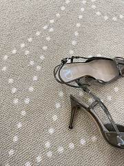 Fortok Valentino Patent Leather Slingback Pumps Olive Brown 8cm - 4