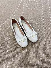 Fortok Valentino Garavani Nappa Quilted Bow Ballerina Flats White - 1