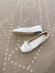 Fortok Valentino Garavani Nappa Quilted Bow Ballerina Flats White - 5