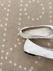 Fortok Valentino Garavani Nappa Quilted Bow Ballerina Flats White - 4