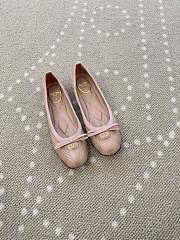 Fortok Valentino Garavani Nappa Quilted Bow Ballerina Flats Beige Pink - 1
