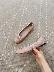 Fortok Valentino Garavani Nappa Quilted Bow Ballerina Flats Beige Pink - 5