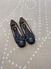 Fortok Valentino Garavani Nappa Quilted Bow Ballerina Flats Black - 1