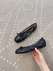 Fortok Valentino Garavani Nappa Quilted Bow Ballerina Flats Black - 5