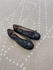 Fortok Valentino Garavani Nappa Quilted Bow Ballerina Flats Black - 6