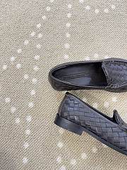 Fortok Bottega Veneta Silenzio Intrecciato Leather Loafers Fondant - 5