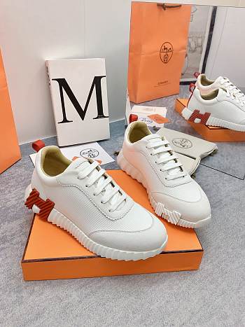 Fortok Hermès Bouncing Sneakers Unisex White 06