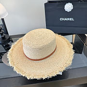 Fortok Saint Laurent Woven Straw Boater Hat Fringe  - 6