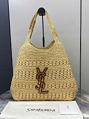 Fortok Saint Laurent Icare Tote Bag Raffia 37–55 x 43 x 5 cm - 4