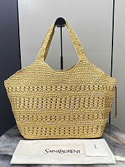 Fortok Saint Laurent Icare Tote Bag Raffia 37–55 x 43 x 5 cm - 3