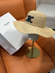 Fortok Celine Woven Raffia Bucket Hat - 4
