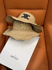 Fortok Celine Woven Raffia Bucket Hat - 3