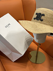 Fortok Celine Woven Raffia Bucket Hat - 2