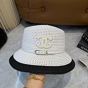Fortok Celine Woven Cloche Hat White - 6