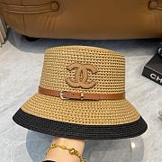 Fortok Celine Woven Cloche Hat Brown - 5