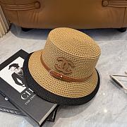Fortok Celine Woven Cloche Hat Brown - 2
