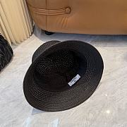 Fortok Celine Woven Cloche Hat Black - 4