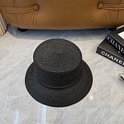 Fortok Celine Woven Cloche Hat Black - 3