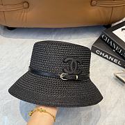 Fortok Celine Woven Cloche Hat Black - 2