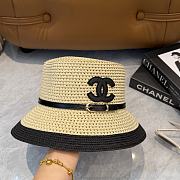 Fortok Celine Woven Cloche Hat Beige - 5