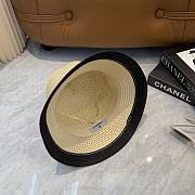 Fortok Celine Woven Cloche Hat Beige - 3
