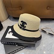 Fortok Celine Woven Cloche Hat Beige - 2