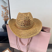 Fortok Miu Miu Woven Straw Cowboy-style Sun Hat - 5
