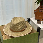 Fortok Gucci Straw Fedora-style Sun Hat - 6