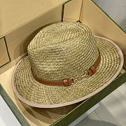 Fortok Gucci Straw Fedora-style Sun Hat - 3