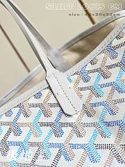 Fortok Goyard Saint Louis GM Tote Bag Polar Blue 40x20x32cm - 6