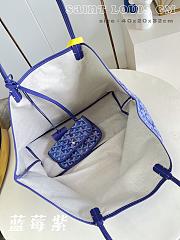 Fortok Goyard Saint Louis GM Tote Bag Blueberry Purple 40x20x32cm  - 5