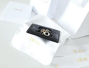 Fortok Dior Cannage Lambskin Lady Dior Freesia Card Holder Black 10.5x8x0.5cm - 4