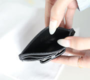 Fortok Dior Cannage Lambskin Lady Dior Freesia Card Holder Black 10.5x8x0.5cm - 5
