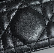 Fortok Dior Cannage Lambskin Lady Dior Freesia Card Holder Black 10.5x8x0.5cm - 6